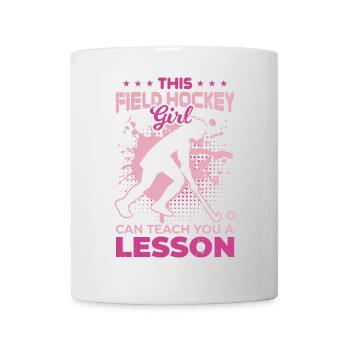 Joueur de hockey sur gazon - Mug blanc - blanc - Devant