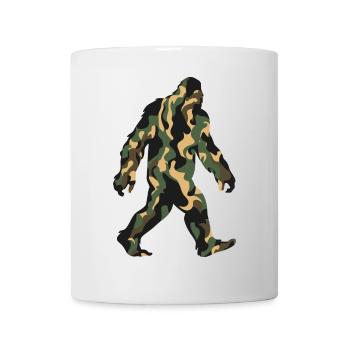 Foulée de Sasquatch de camouflage - Mug blanc - blanc - Devant