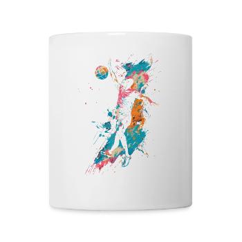 Volleyballspieler Streetart - Tasse - Weiß - Vorne