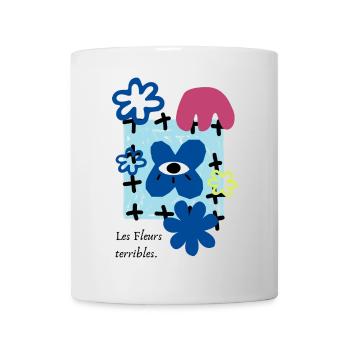 Les Fleurs terribles | Maximaliste Rétro Fleur Fun - Mug blanc - blanc - Devant