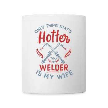 Ma machine à souder plus chaude que ma femme - Mug blanc - blanc - Devant
