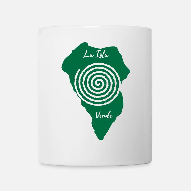 La Isla Verde La Palma Contour Dessin en spirale - Mug blanc - blanc