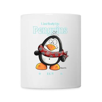 I Just Really Like Penguins Pinguin Spruch - Tasse - Weiß - Vorne