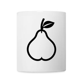 Birne - Tasse - Weiß - Vorne