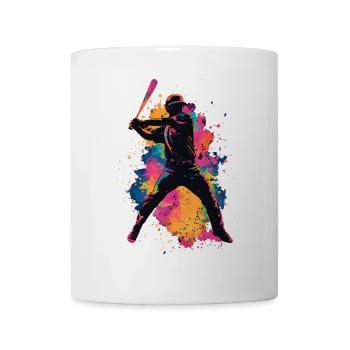 Bunter Baseball Spieler - Tasse - Weiß - Vorne
