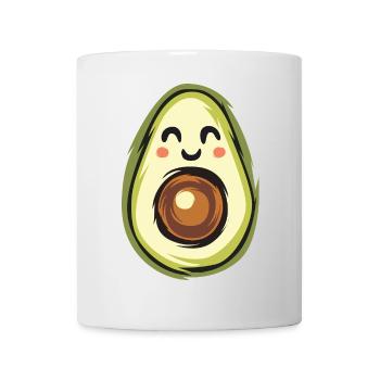 Funny avocado with happy face - Mug - white - Front