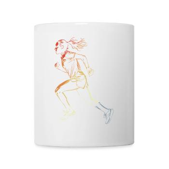 Runner Drawing Retro Style - Mug - white - Front