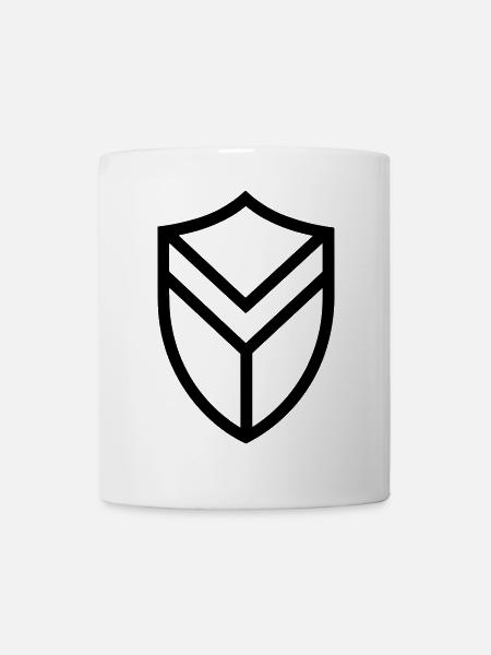 Schild - Tasse - Weiß