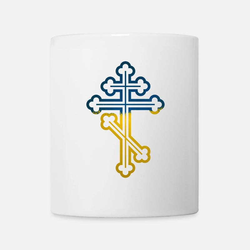 Ukrainian Orthodox Cross - Mug - white