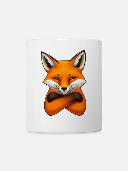 Illustration de renard – Design minimaliste - Mug blanc - blanc