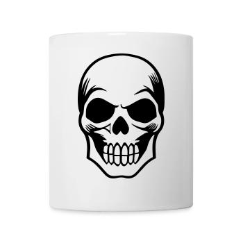 Schädel - Tasse - Weiß - Vorne