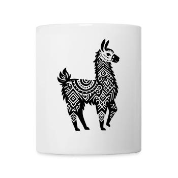 Lama tribal - Mug blanc - blanc - Devant