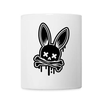 Crâne de lapin Crâne de Pâques - Mug blanc - blanc - Devant