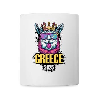 Grèce 2025 Alpaga Party Holiday - Mug blanc - blanc - Devant