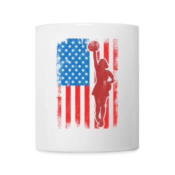 USA Patriotische Cheerleaderin - Tasse - Weiß - Vorne