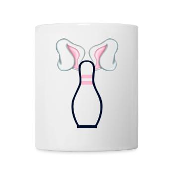 Bowling Pâques Pâques Oreilles de lapin - Mug blanc - blanc - Devant
