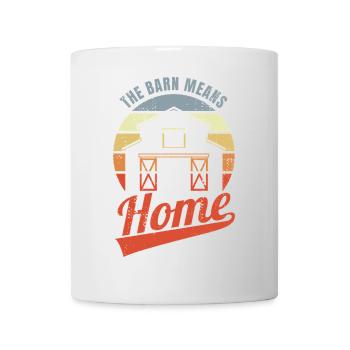 La grange est synonyme de chez-soi - Mug blanc - blanc - Devant