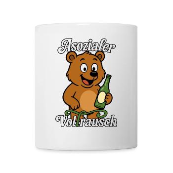 ASOZIALER VOLLRAUSCH - Tasse - Weiß - Vorne