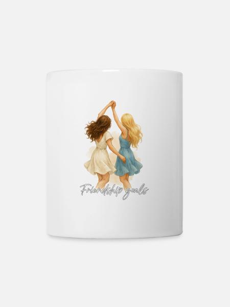 Copines dansantes – blondes et brunes - Mug blanc - blanc