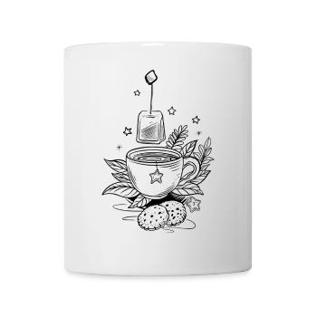Tea Teacup with Earl Grey and Tea Bag - Mug - white - Front