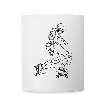 Roller Skater Drawing - Mug - white - Front