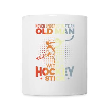 Unterschätze nie alte Eishockeyspieler - Tasse - Weiß - Vorne