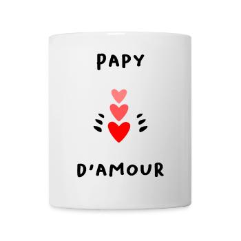 PAPY. FÊTE DES PÈRES. BONNE FÊTE PAPY. JE T'AIME. - Mug blanc - blanc - Devant