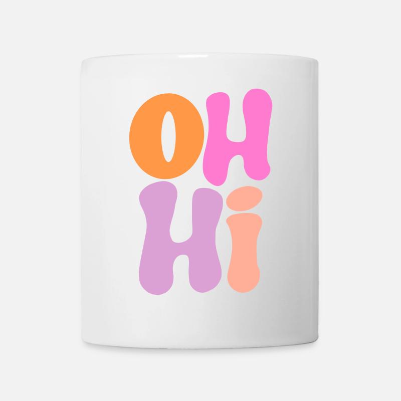 Design de lettres ludique aux couleurs pastel - Mug blanc - blanc
