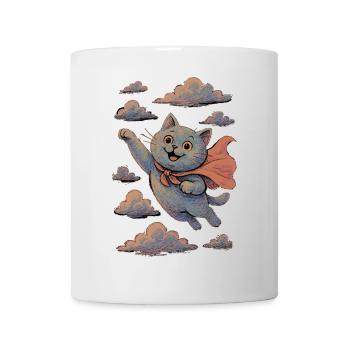 Super Cat British Shorthair Blue Cloak Gift - Mug - white - Front