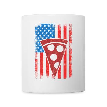 4th of July US Pizza - Mug - white - Front