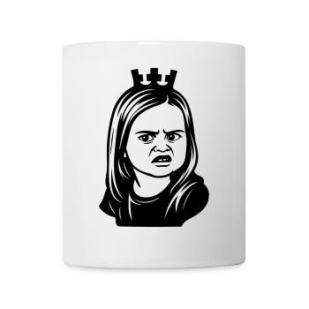 Skeptical meme girl with crown - Mug - white - Front
