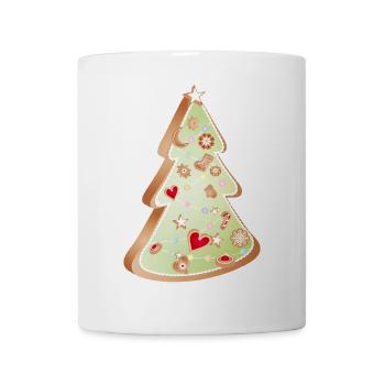 Gingerbread Christmas Tree – Lovingly Decorated - Mug - white - Front