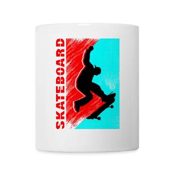 Skateboard Geschenke Skateboardfahrer Outfits - Tasse - Weiß - Vorne