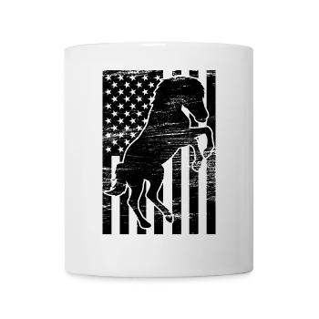 Chevaucher le drapeau des États-Unis - Mug blanc - blanc - Devant