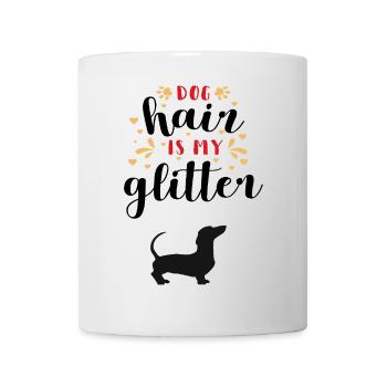 Hundehaare sind mein Glitter - hundeliebhaber - Tasse - Weiß - Vorne