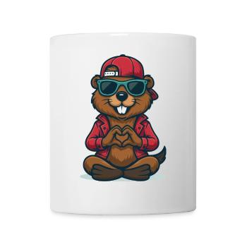 Cooler Herz-Biber - Tasse - Weiß - Vorne
