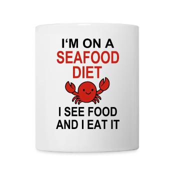 Drôle de crabe Dictons Fruits de mer Nutrition drôle - Mug blanc - blanc - Devant
