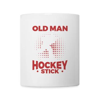 Old Man With A Hockey Stick - Mug - white - Front