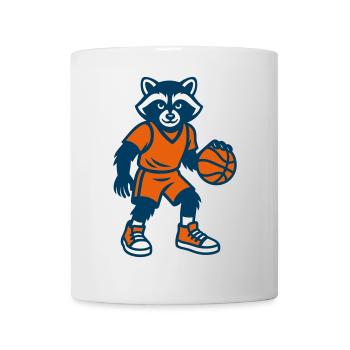 Basketball Waschbär - Tasse - Weiß - Vorne