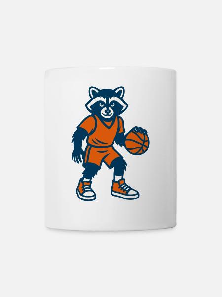 Basketball Waschbär - Tasse - Weiß