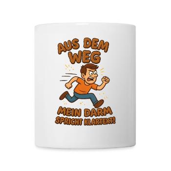 Hors du chemin Toilet Intestines Texte brut - Mug blanc - blanc - Devant