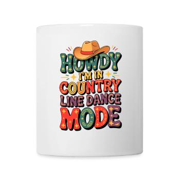 Howdy Line Dance Country colorful line dance design - Mug - white - Front