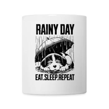 Rainy Day Dog Unisex T-Shirt – Eat Sleep Repeat Re - Mug - white - Front