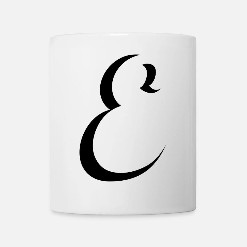Letter E, Name, der Buchstabe E - Tasse - Weiß