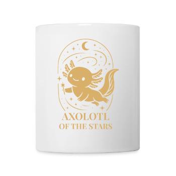 Axolotl mit Sternen und Mond Magie Design - Tasse - Weiß - Vorne