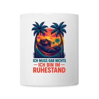 Pension de retraite Ours Retraité Palmiers Cadeau Cool - Mug blanc - blanc - Devant