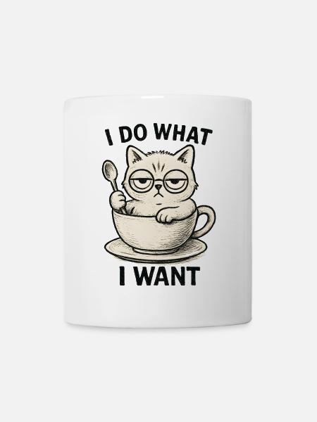 Katze in Teetasse - Tasse - Weiß