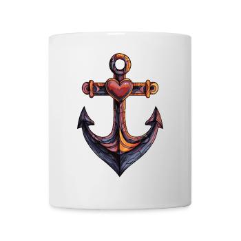 Anker Symbol Herz - Tasse - Weiß - Vorne