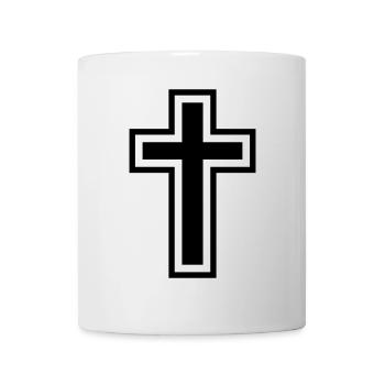 Christliches Kreuz - Tasse - Weiß - Vorne