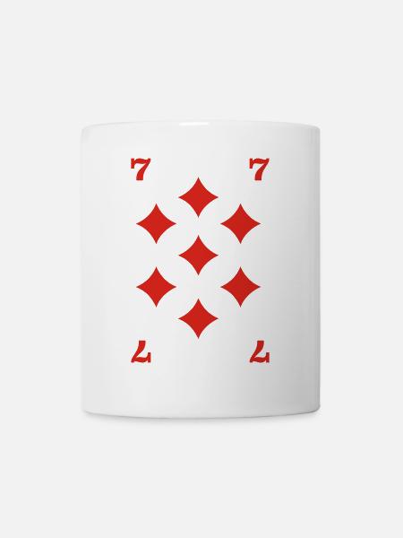 Checked Seven - Mug - white